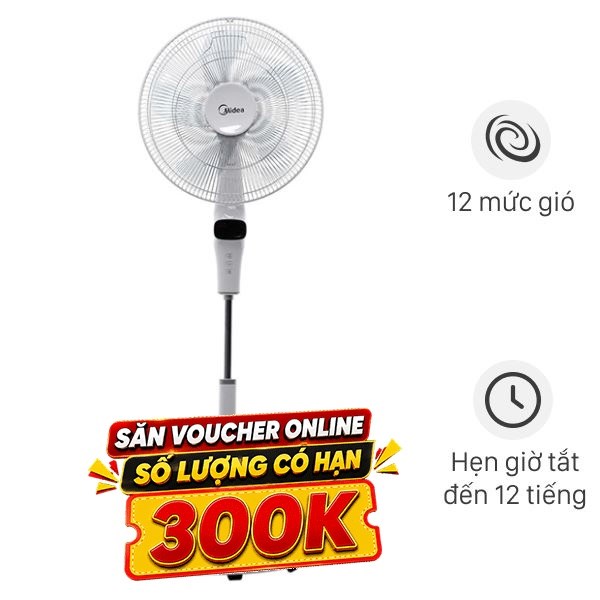 Quạt đứng Midea 5 cánh FS40-15DR 55W