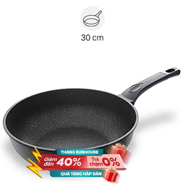 Chảo nhôm sâu chống dính vân đá 30 cm Sunhouse Calistar SBDS-30