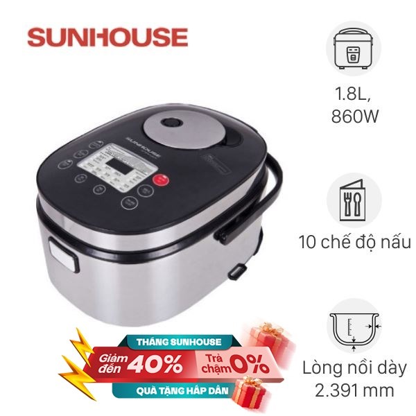 Nồi cơm điện tử Sunhouse 1.8 lít SHD8903