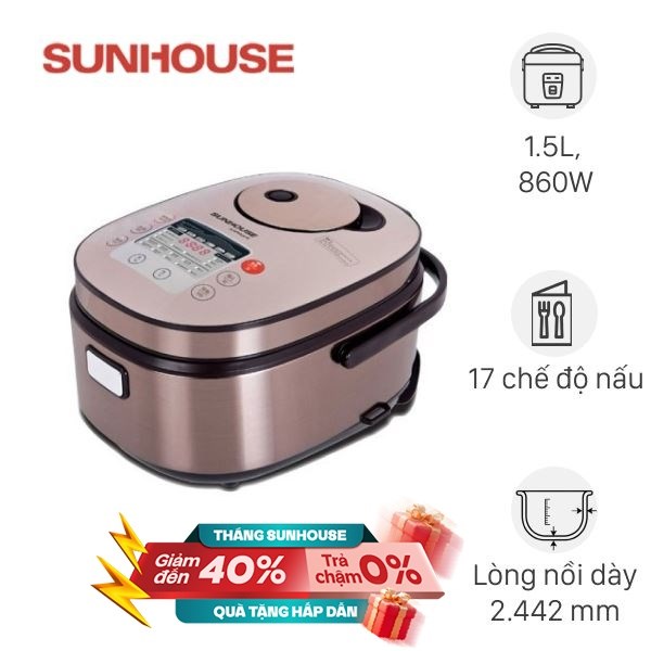Nồi cơm điện tử Sunhouse 1.5 lít SHD8915