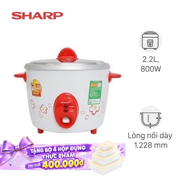 Nồi cơm nắp rời Sharp 2.2 lít KSH-D22V