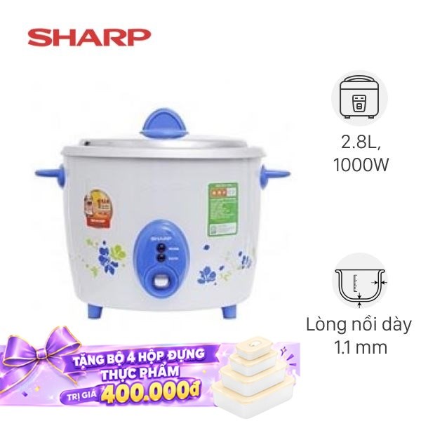Nồi cơm nắp rời Sharp 2.8 lít KSH-D28V