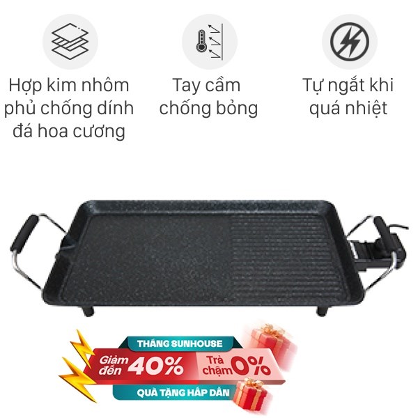 Bếp nướng điện Sunhouse 1600W SHD4600