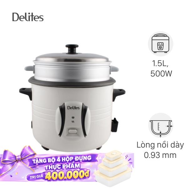 Nồi cơm nắp rời Delites 1.5 lít NCR1502