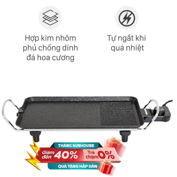 Bếp nướng điện Sunhouse 1500W SHD4607