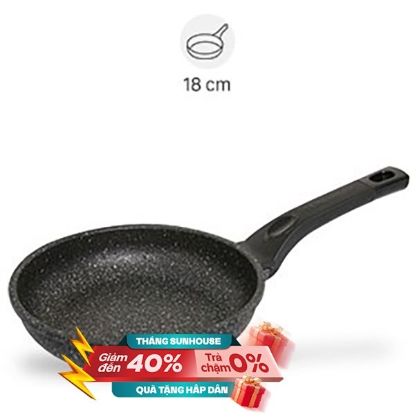 Chảo nhôm chống dính vân đá Sunhouse SBD18
