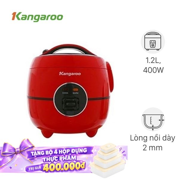 Nồi cơm nắp gài Kangaroo 1.2 lít KG822
