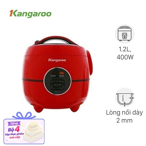 Nồi cơm nắp gài Kangaroo 1.2 lít KG822