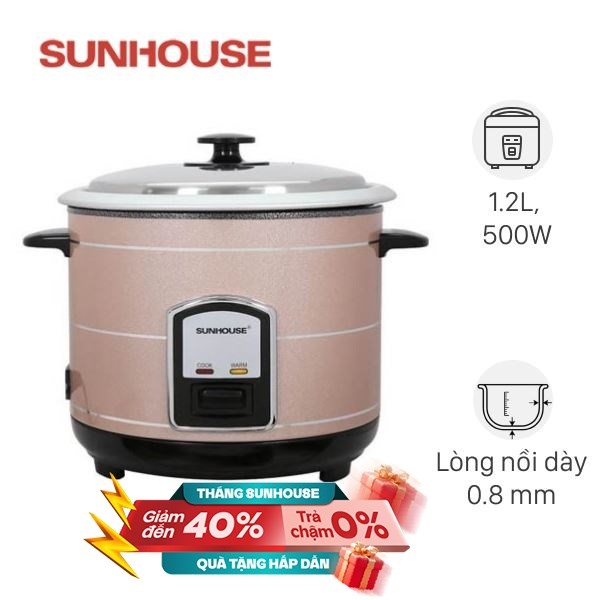 Nồi cơm nắp rời Sunhouse 1.2 lít SHD8105