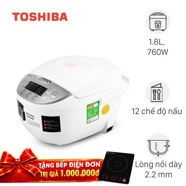 Nồi cơm điện tử Toshiba 1.8 lít RC-18DH2PV(W)