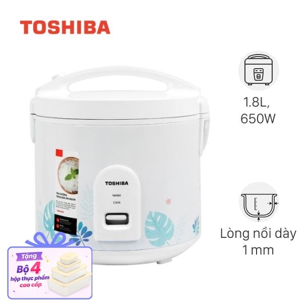 Nồi cơm nắp gài Toshiba 1.8 lít RC-18JH2PV(B)