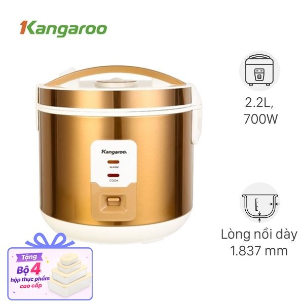 Nồi cơm nắp gài Kangaroo 2.2 lít KG572