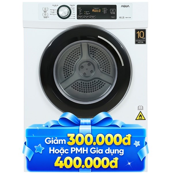 Máy sấy thông hơi Aqua 7 Kg AQH-V700FW