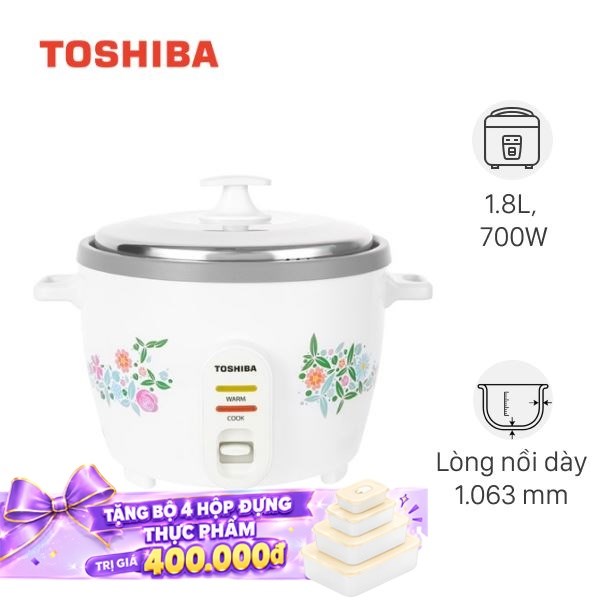 Nồi cơm nắp rời Toshiba 1.8 lít RC-18MH1PV(F)