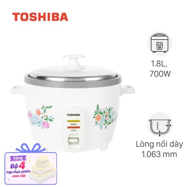 Nồi cơm nắp rời Toshiba 1.8 lít RC-18MH1PV(F)