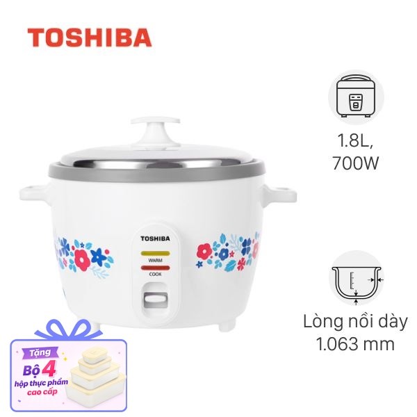 Nồi cơm nắp rời Toshiba 1.8 lít RC-18MH2PV(F)