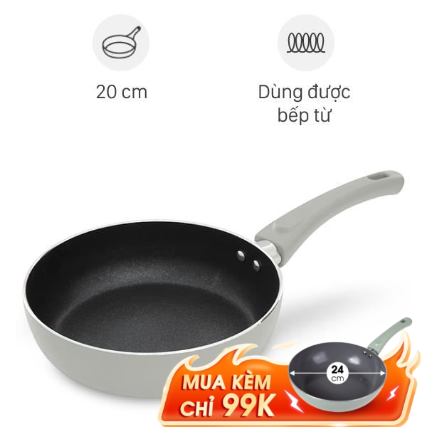Chảo nhôm sâu chống dính đáy từ Elmich Harmonia EL-3779