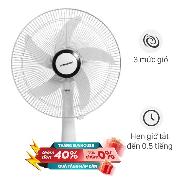Quạt sạc điện Sunhouse  5 cánh SHD7223 24W