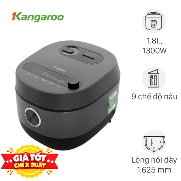 Nồi cơm điện cao tần Kangaroo 1.8 lít KG18RIH2