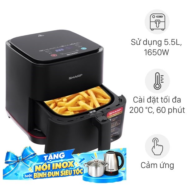 Nồi chiên không dầu Sharp 7 lít KF-AF70EV-BK