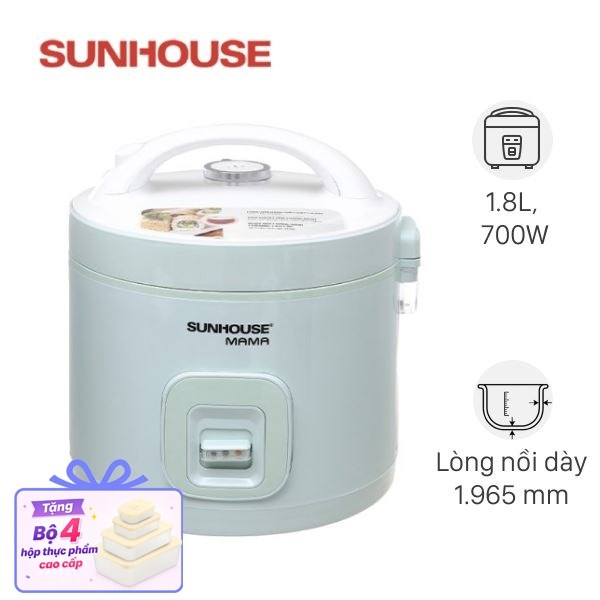 Nồi cơm nắp gài Sunhouse 1.8 lít SHD8665B