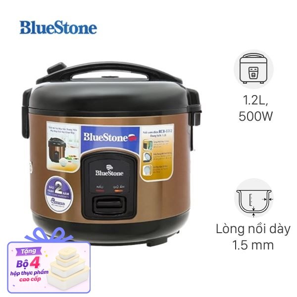 Nồi cơm nắp gài BlueStone 1.2 lít RCB-5512