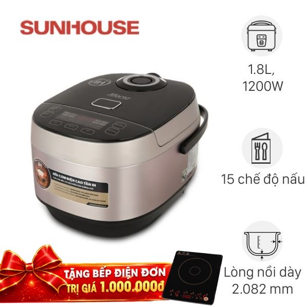 Nồi cơm điện cao tần Sunhouse 1.8 lít SHD8959
