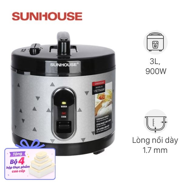 Nồi cơm nắp gài Sunhouse 3 lít SHD8305