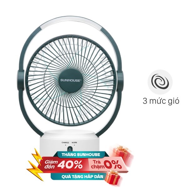 Quạt sạc điện Sunhouse 5 cánh SHD7116 25W