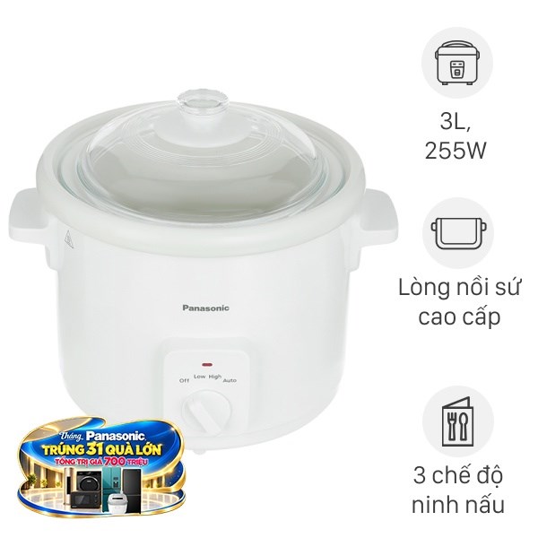 Nồi nấu chậm Panasonic 3 lít NF-N31AWRA