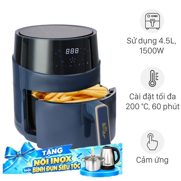 Nồi chiên không dầu Bear 4.5 lít QZG-A15T2