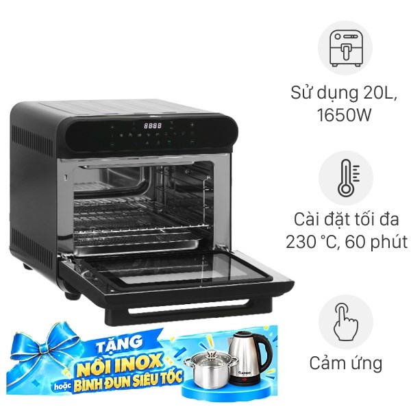 Lò chiên không dầu hơi nước BlueStone 24 lít AFB-5895