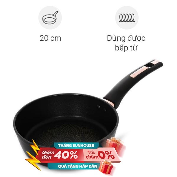 Chảo nhôm chống dính đáy từ Sunhouse ST20B