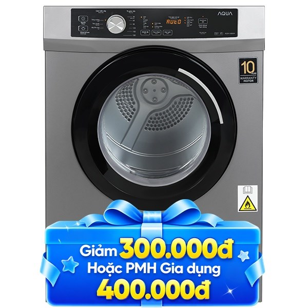 Máy sấy thông hơi Aqua 8 Kg AQH-V800H SS