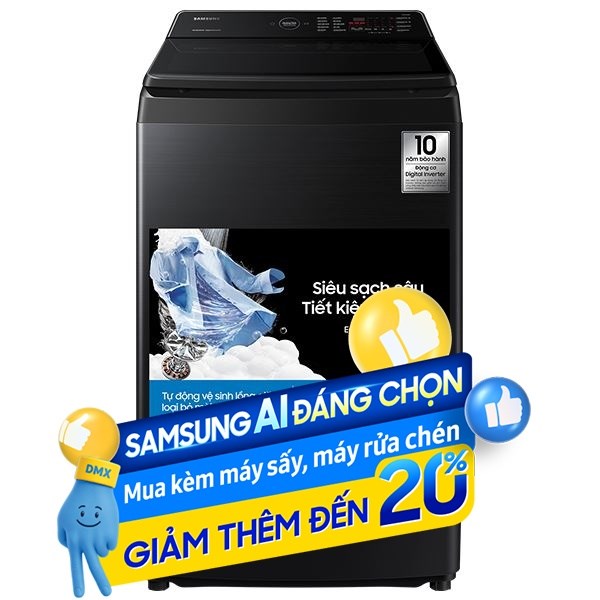 Máy giặt Samsung Inverter 12 kg WA12CG5745BVSV