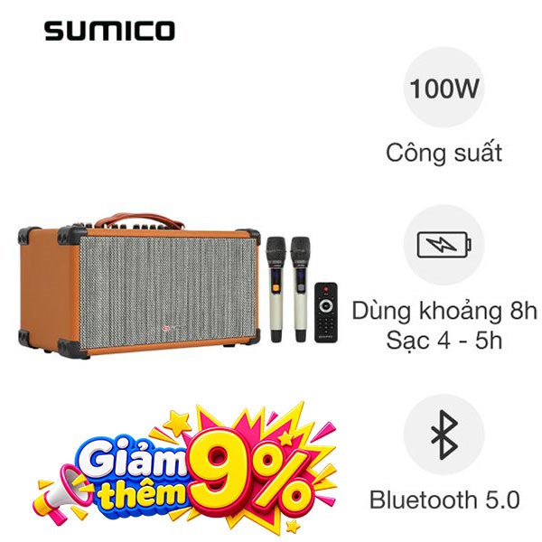 Loa karaoke xách tay Sumico BT-S52