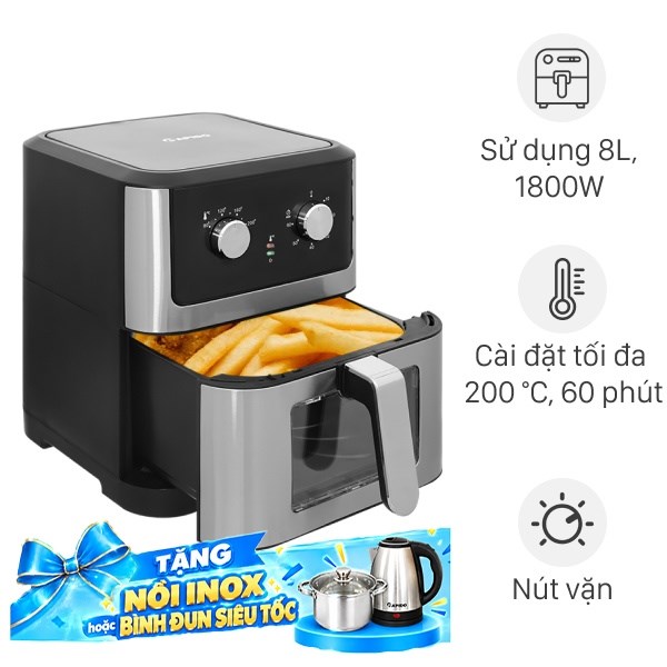 Nồi chiên không dầu Rapido RAF-8.0M 8 lít