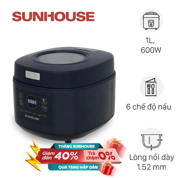 Nồi cơm điện tử Sunhouse 1 lít SHD8802