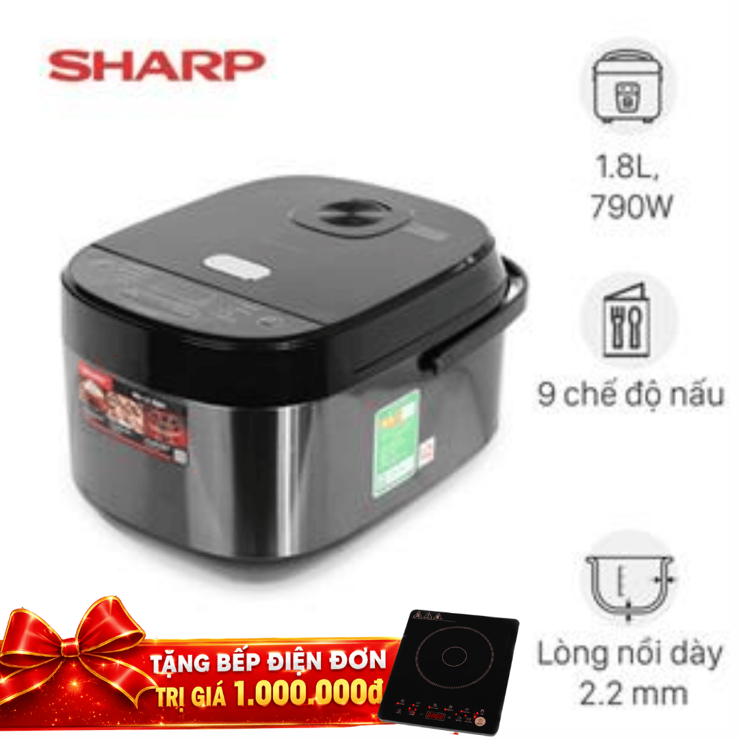 Nồi cơm điện tử Sharp 1.8 lít KS-COM194EV-BK