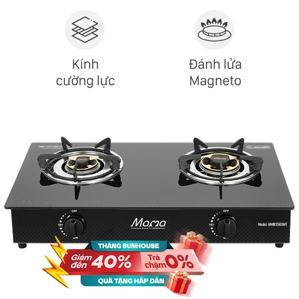 Bếp ga đôi Sunhouse Mama MMB3569MT