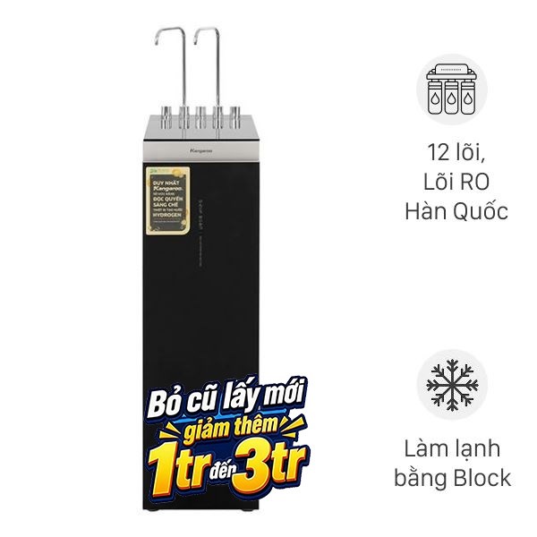 Máy lọc nước RO nóng nguội lạnh Hydrogen Kangaroo Sumire KG12A8 12 lõi
