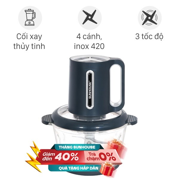 Máy xay thịt đa năng Sunhouse SHD5403 300W 1.8 lít