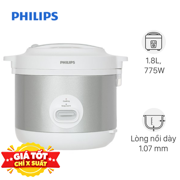 Nồi cơm nắp gài Philips 1.8 lít HD3008/30