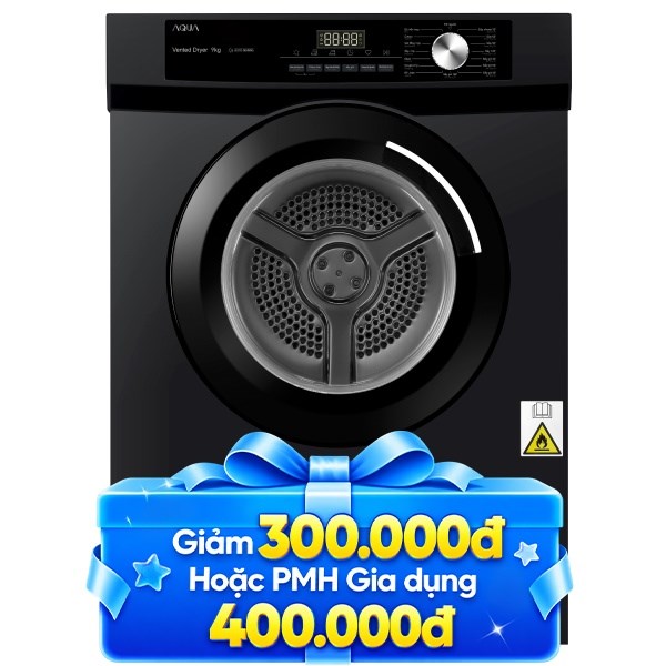 Máy sấy thông hơi Aqua 9 Kg AQH-V901K PS