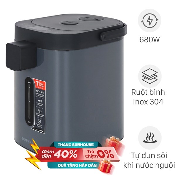 Bình thủy điện Sunhouse SHD1440 3.2 lít