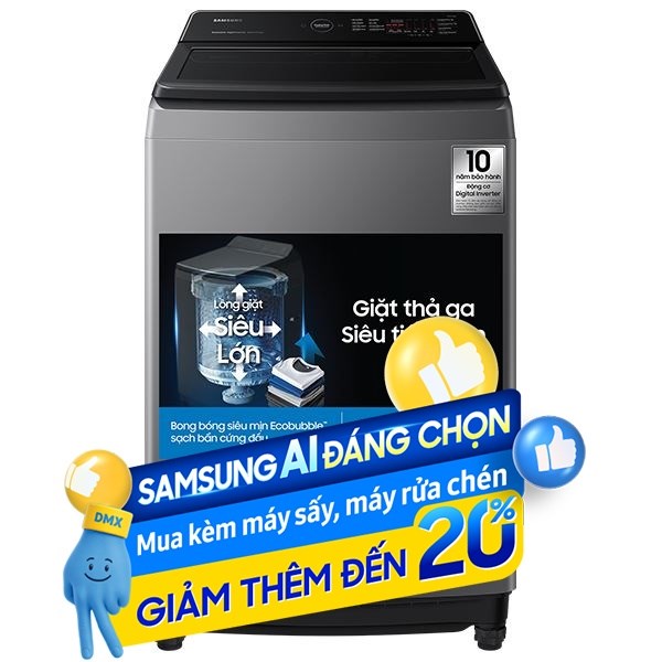 Samsung Inverter 17 Kg WA17CG6442BDSV