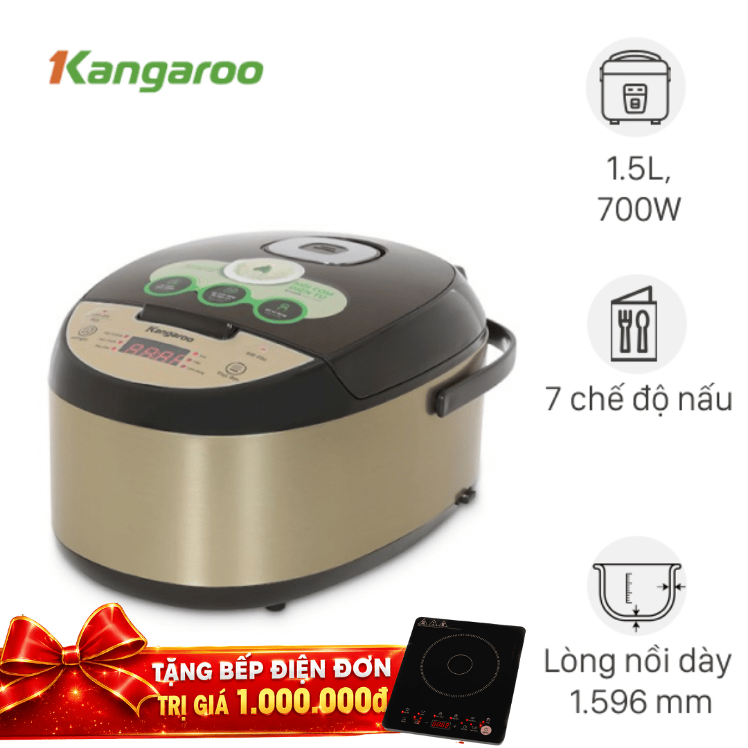 Nồi cơm điện tử Kangaroo 1.5 lít KG15RCE2