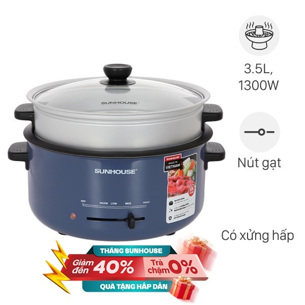 Nồi lẩu đa năng Sunhouse SHD4524 3.5 lít