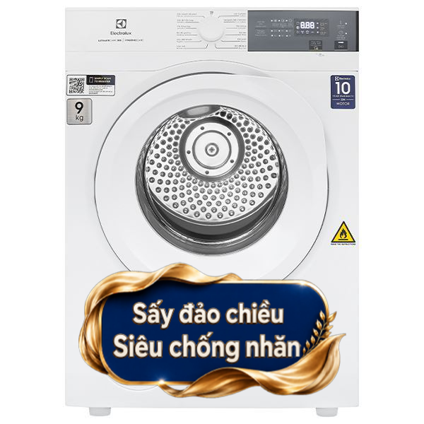 Máy sấy thông hơi Electrolux 9 Kg EDV904H3WC