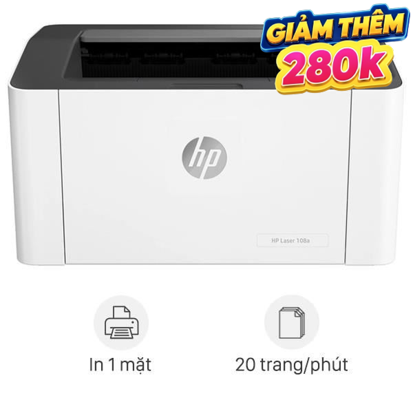 Máy in laser trắng đen đơn năng HP 108a (4ZB79A)
